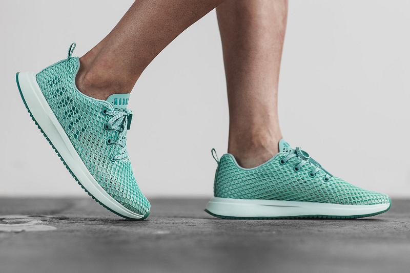 Nobull Bright Aqua Mesh Runner Women's Running Shoes Light / Turquoise | USA C1718T